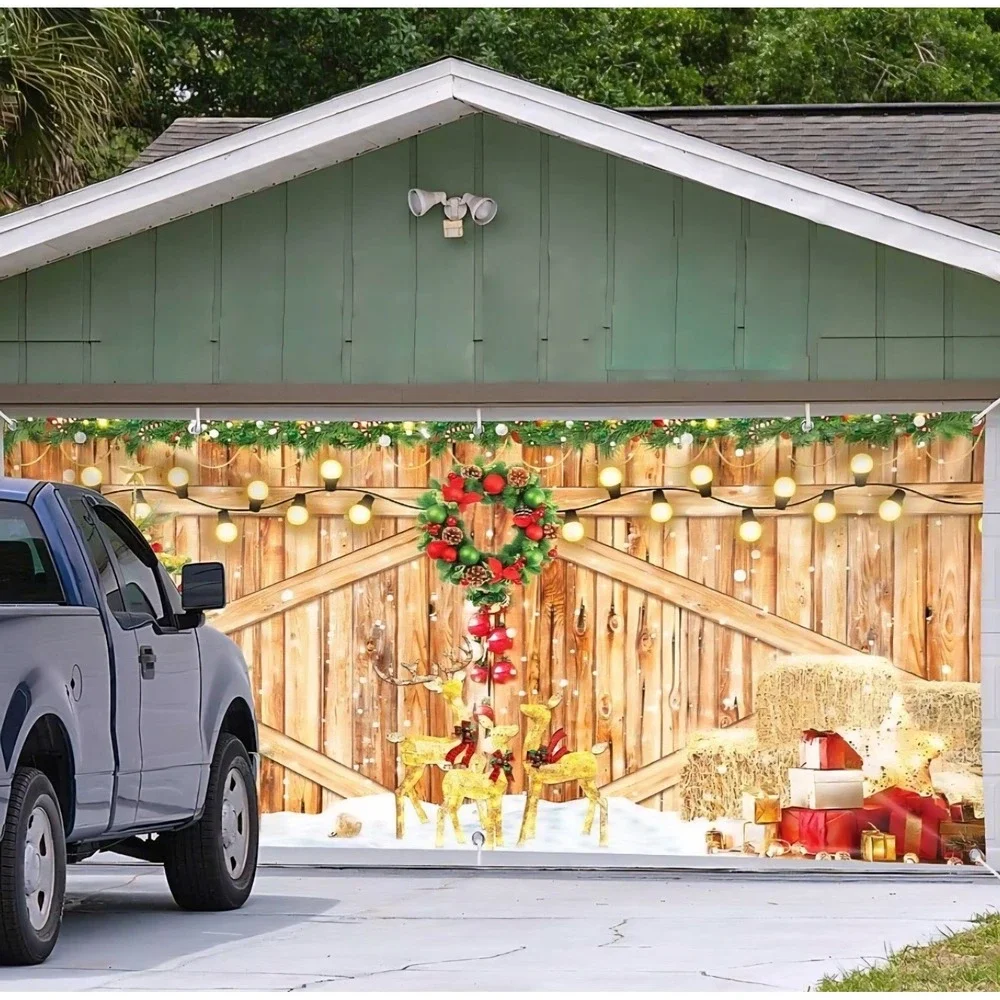7x13ft Aprox Christmas Barn Wood Photography Backdrop for Holiday Celebrations